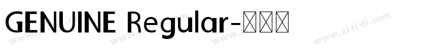 GENUINE Regular字体转换